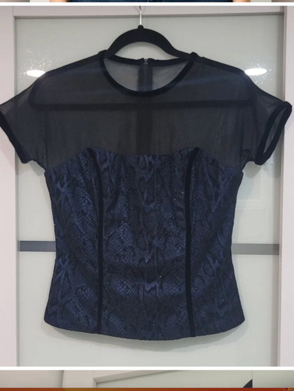Joseph Ribkoff Mesh Top (Like new) - Picture 2 of 4